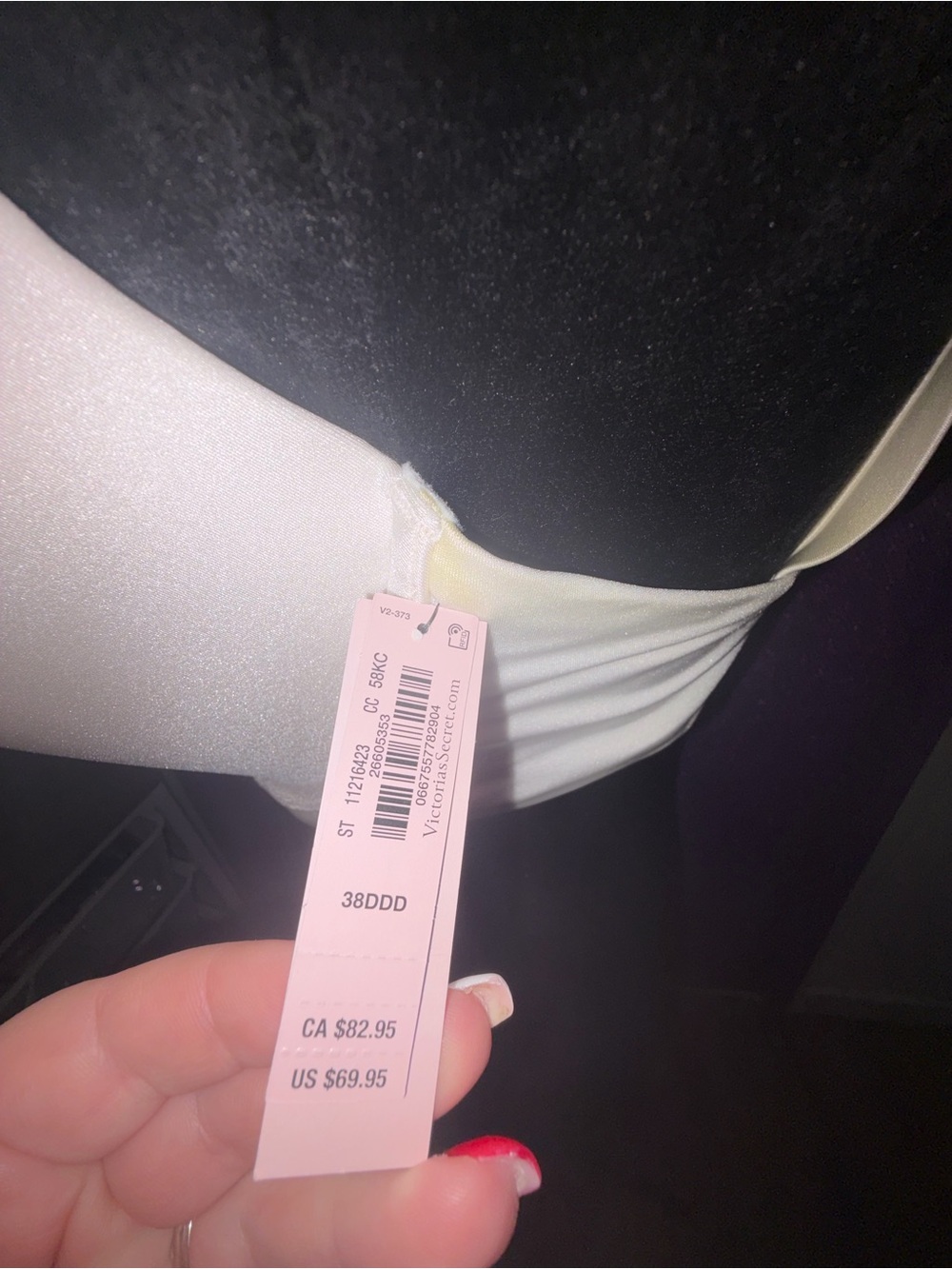 Victoria’s Secret White T-Shirt Bra 38DDD NWT Logo Strap Lightly Flawed - Picture 6 of 14